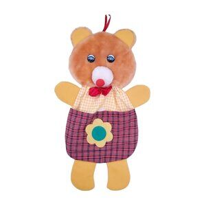 Hanging Bear 1980s Pajama Sock Diaper Holder Kitsch Vintage Retro Baby Caddy‎